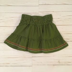Gymboree Girls 7 Green Tiered Skirt